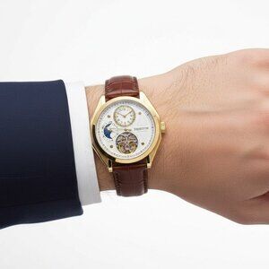 NWT Authentic Heritor Antoni Automatic Silver Dial Men's Watch